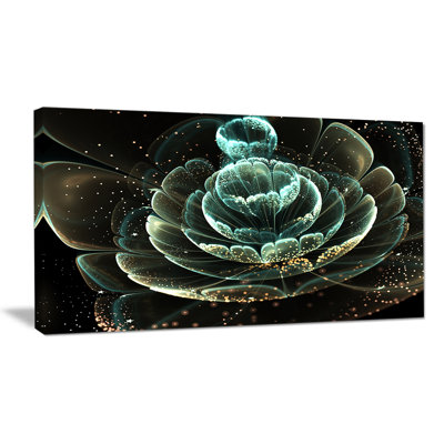 «Light Green Fractal Flower», impression sur toile tendue