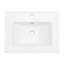 Comptoir de meuble-lavabo en céramique 24 po x 18 po blanc - débordement, teinture, faible absorption d'eau, lavabo rectangulaire 1 trou, teinture, maximisation d'espace