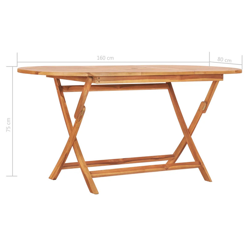Pavonea 6 - Person Teak Wood Patio Dining Set with Rectangular Table, Brown
