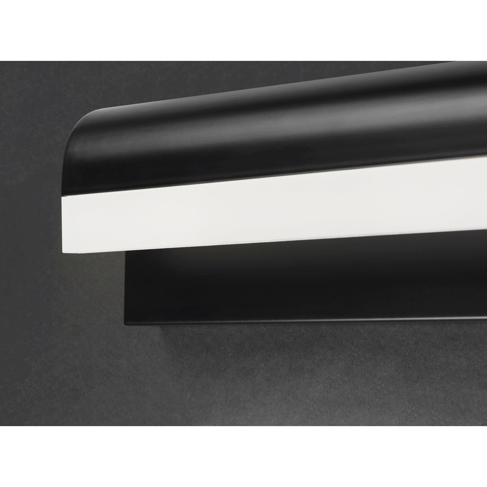 Pelham Single Frosted Dimmable LED Bath Bar, Black