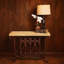 Cream Chiseled Travertine Console Table With Hand-forged Wrought Iron Base | 1213ft Cch