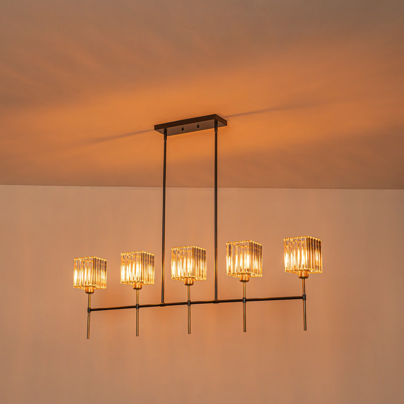 Taevion 5 - Light Crystal Kitchen Island Pendant
