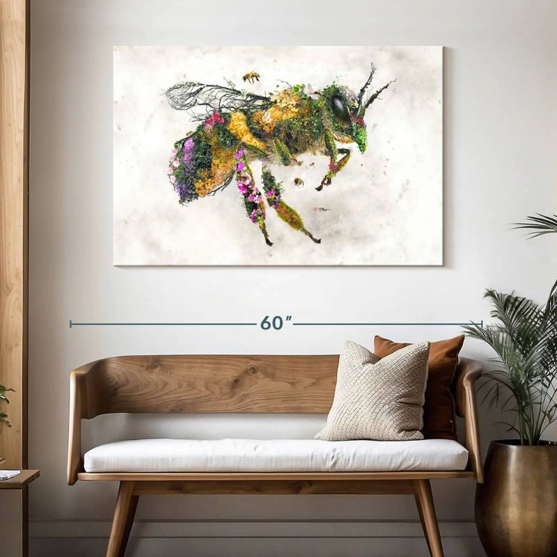 Brampt Honey Bee Natural Surrealism, 32" H x 48" W