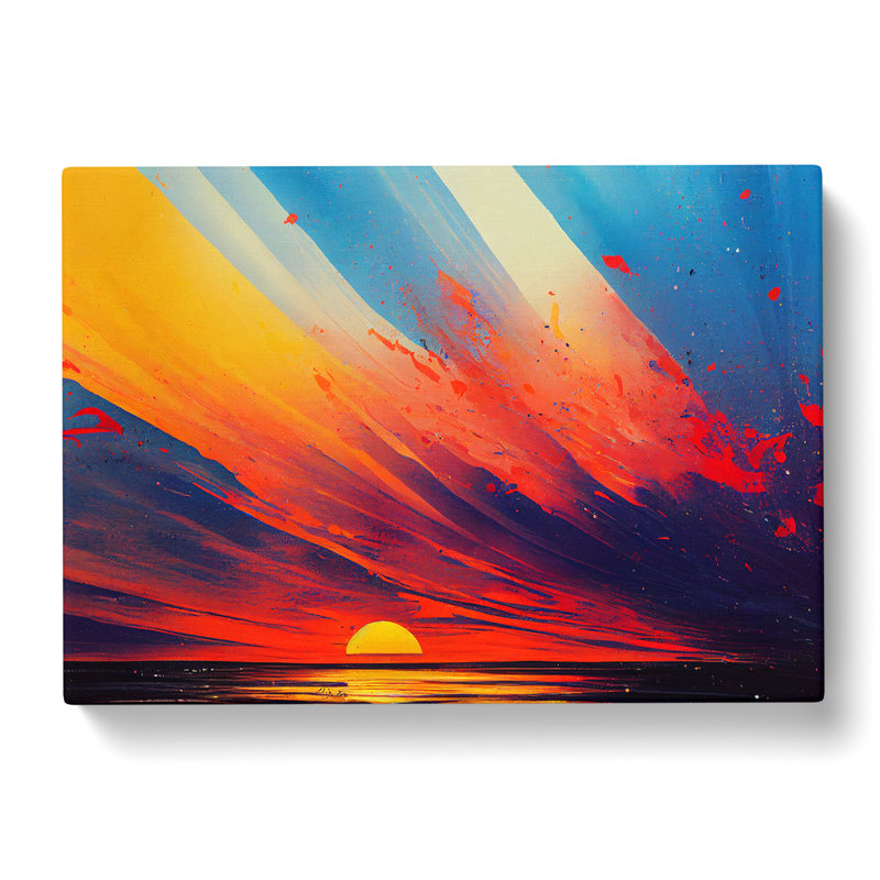 Sunset Splash Vol.1 - Wrapped Canvas, 50cm H x 76cm W x 3cm D
