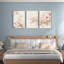 «Blush Floral», reproduction d'art sur toile tendue sur toile (ensemble de 3)-118089178