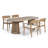 Oriel Outdoor 4-Person Acacia Wood Dining Set With Water-Repellent Cushions-129674158-129674155