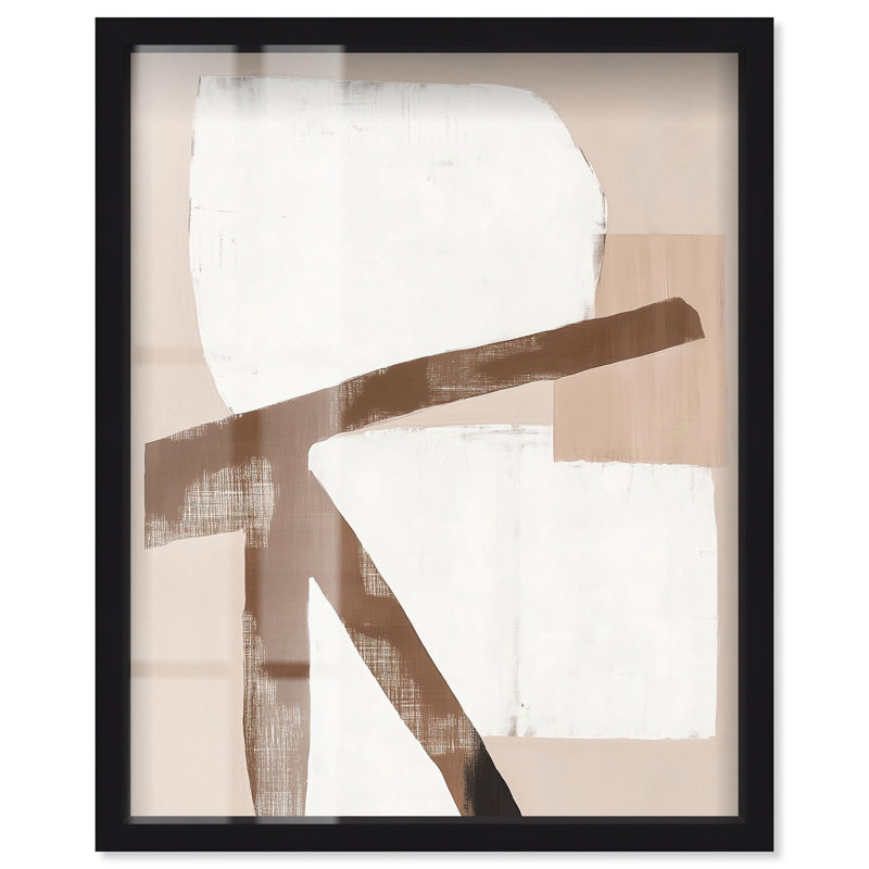 «Deconstrstruction Form I Brown Decor Shadowbox» par Art Remedy, H 37 po x l 31 po, Noir