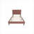 Small Bedroom Twin Size Bed Channel Tufted Adjustable Warm Pink Linen Upholstered Bed Frame With Middle Support Legs