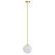 1-Light  Single Moon Globe Pendant For Hallway/Dining Room