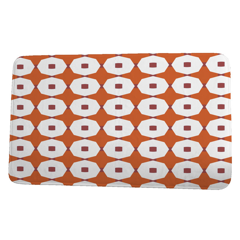 Tapis de bain Leitch, l 17 po x L 24 po, Orange