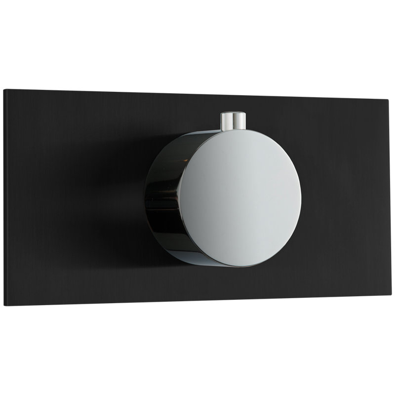 Ensemble de garniture de valve thermostatique, boîte aux lettres + boîte aux lettres, Chrome / noir