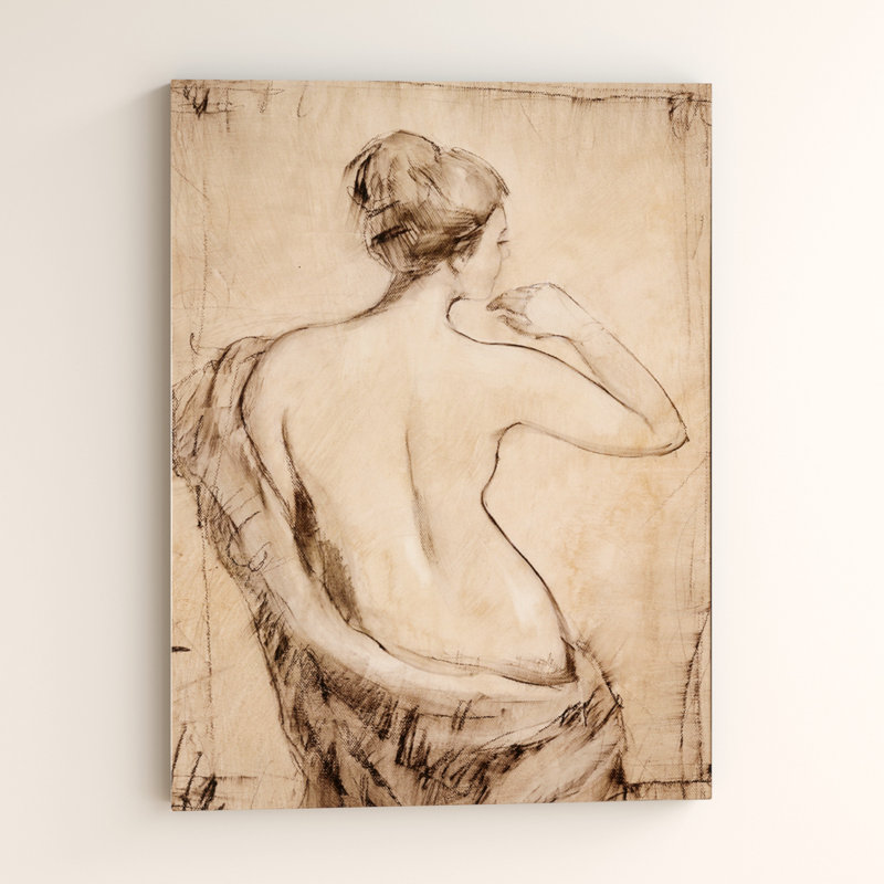 «Neutral Nude Study II», reproduction d'art sur toile tendue, H 24 po x l 32 po x P 1,5 po
