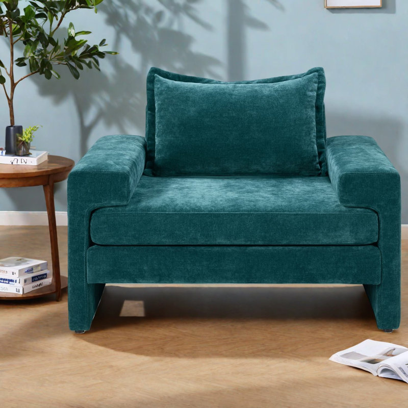 Chaises d'appoint ergonomiques en chenille, design spacieux, style moderne pour la maison