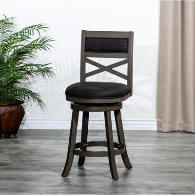Tabouret pivotant à hauteur de comptoir, tissu et tabouret élégant, siège en tissu, siège confortable moderne