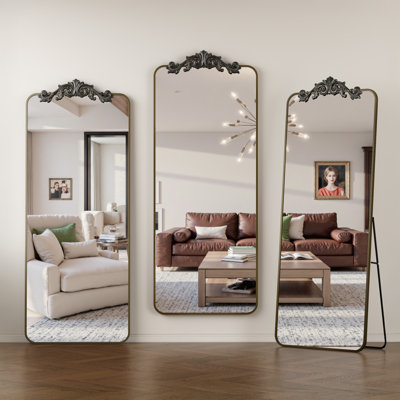 Retro engraved full-length mirror