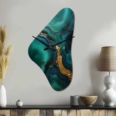 Nisi - Boomerang Shape Unique Stone Geode Wall Clock