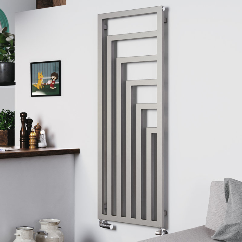 Angus Vertical Designer Radiator 1460Hx520W, Nickel