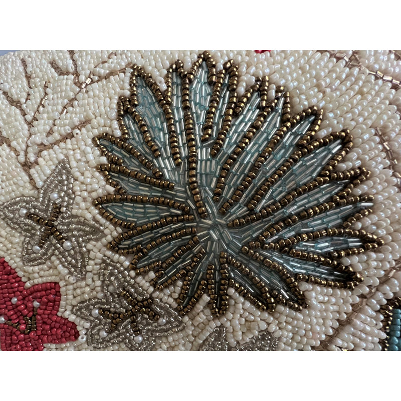 Ivory Coast Beaded Accent Pillow
