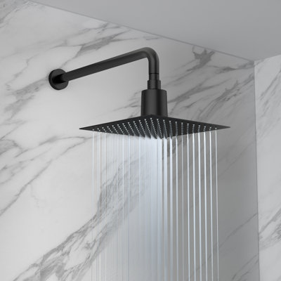 8 Inch Stainless Steel Filter Shower Head with KDF - 55 and Calcium Sulfite Balls Square Rain Shower Head