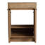Meuble-lavabo autoportant de 24 po avec 2 portes à fermeture en douceur, emballage KD, sans lavabo, tablettes de rangement réglables, base en contreplaqué, armoire à eau en chêne imitatif, sans support de fixation