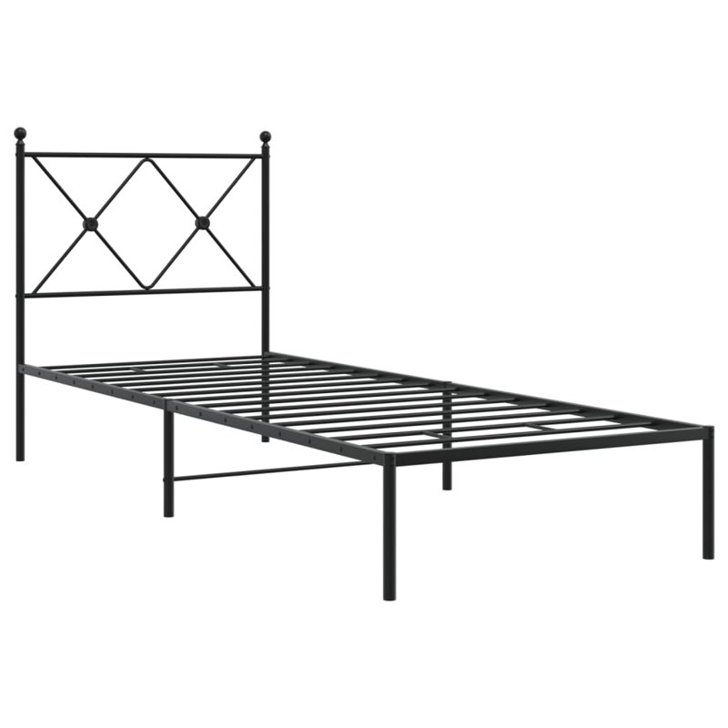 Corrstown Metal Bed, Small Single (2'6), Black