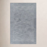 Momeni Simba Geometric Wool Copper Area Rug 2' X 3'