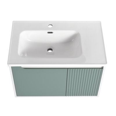 Meuble-lavabo flottant avec lavabo 32 po pour salle de bain