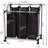 Triple Laundry Sorter with Wheels, Removable Polyester Bags and Tapered Metal Frame