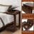 Solid Wood C-Shaped Rolling Side Table with 360° Adjustable Desktop and Laptop Stand