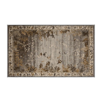 Machine Washable Gray Area Rug