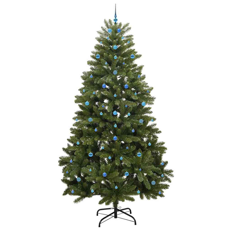 Artificial Christmas Tree with Stand Green PVC and Metal, 9.84 ft