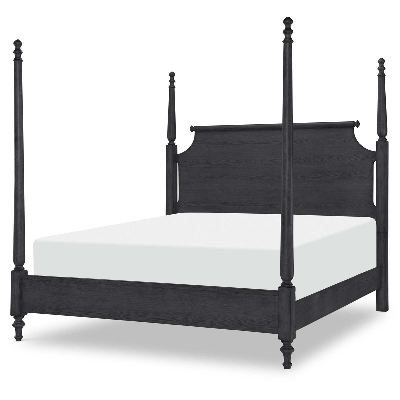 Country Living Four Poster Bed, Black, Queen