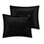 Literie en velours simple / simple TG - housse de couette diamant, taies décoratives assorties, housse de coussin décoratif noir, tissu 100%, attaches intérieures-127222760-127222756