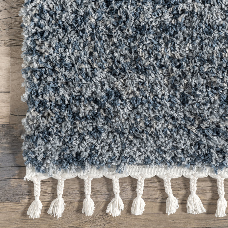 Tapis à poils longs Esch, Tapis de couloir 2 pi 6 po x 12 pi 8 po