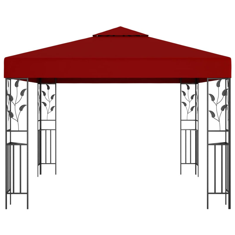 Hovig 3m x 3m Steel Patio Gazebo, Wine Red