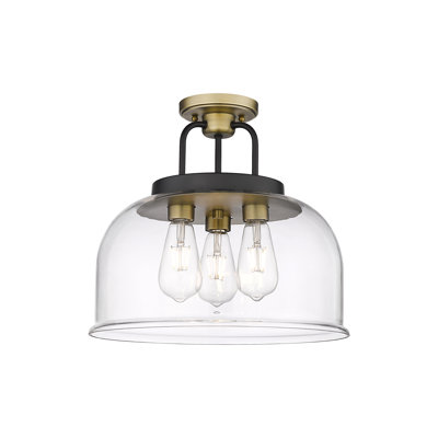 Plafonnier semi-encastré 3 lumières 15 po Kahana