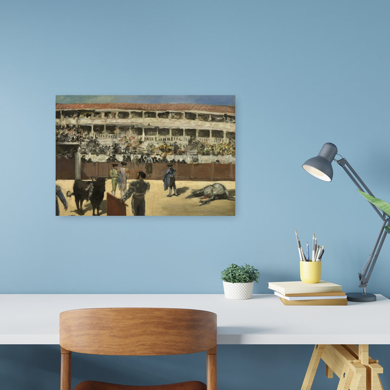 Bullfight, 1865-66 Abstract Contemporary Horse Wall Art Print, H 12 po x l 18 po
