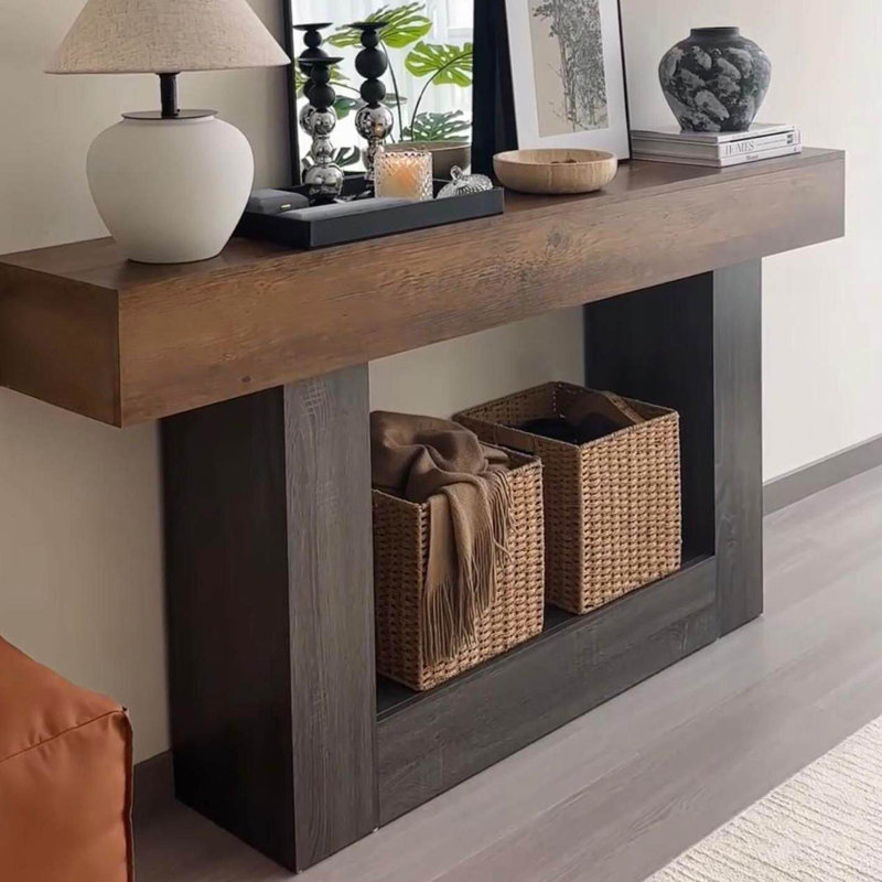 Console rétro de style français, H 31,5 po x l 47,2 po x P 13,8 po