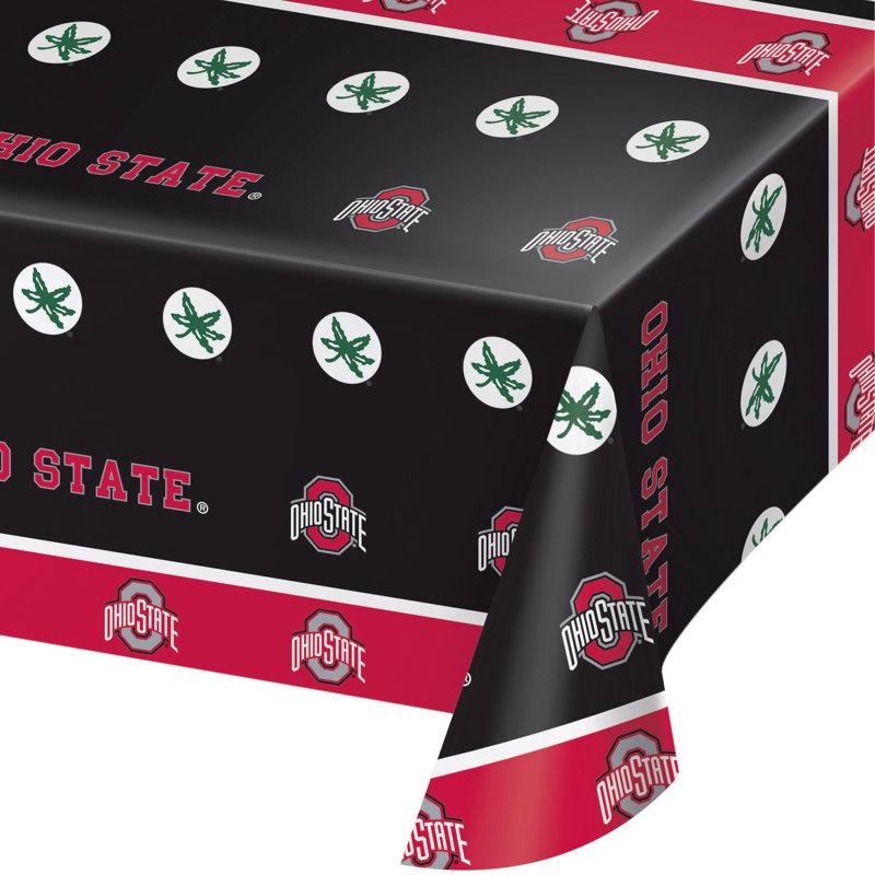 Creative Converting Ohio State University Plastic Tablecloths, 3 ct