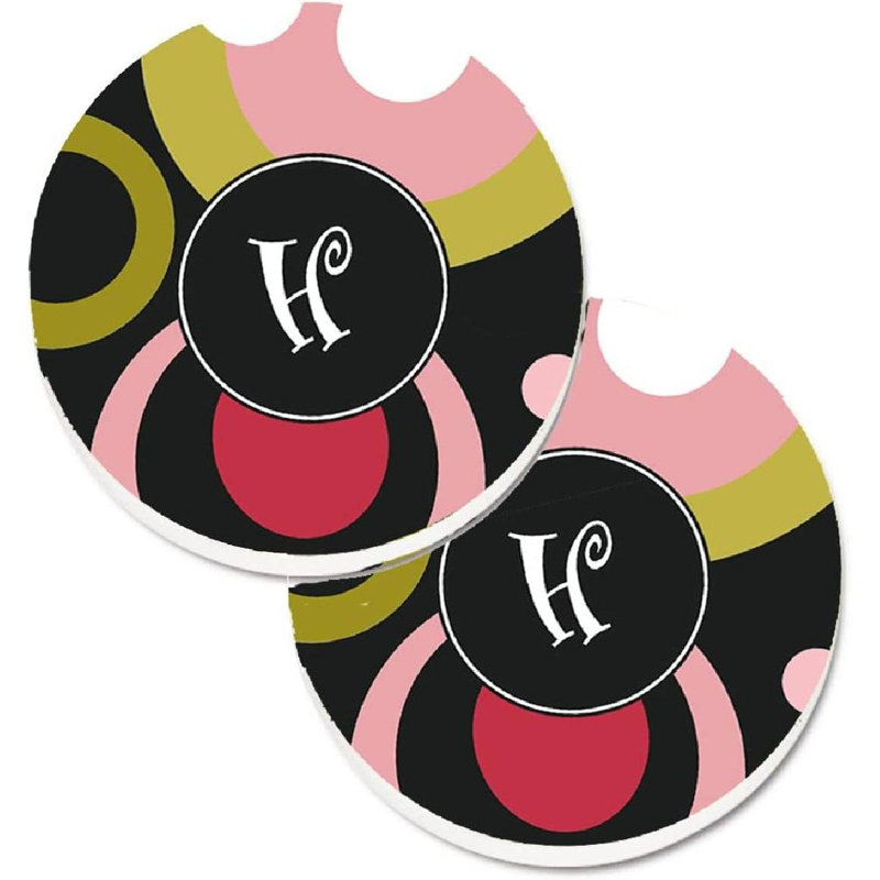 Sous-verre de voiture monogramme, Lime, H