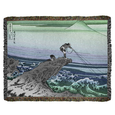 Jeté en coton Katsushika Hokusai Kajikazawa dans la province de Kai