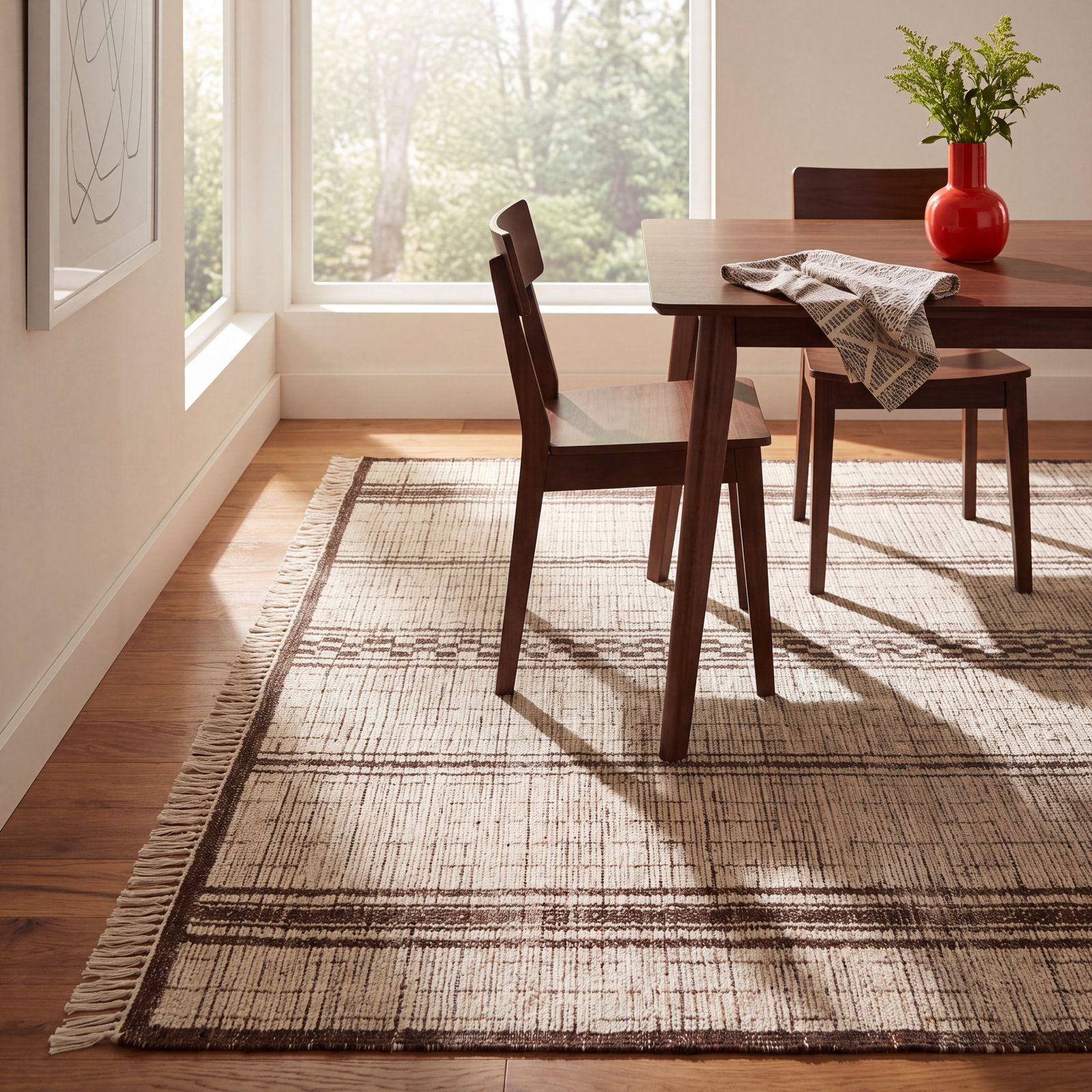 Todd Hand-Knotted Abstract Wool Rug, Rectangle 8'9" x 11'9"