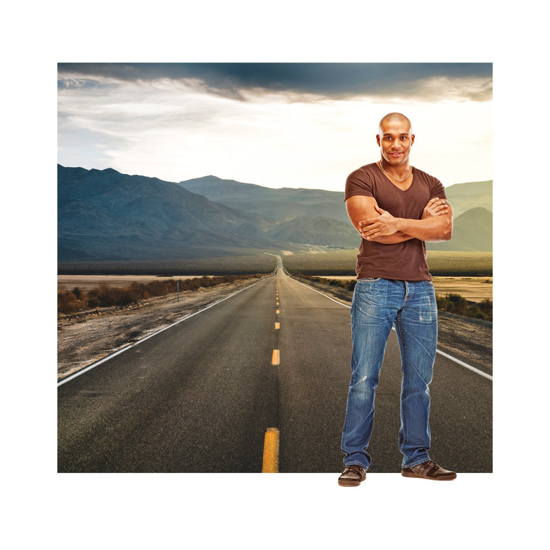 Death Valley Scenic Road Life-Size Cardboard Backdrop
