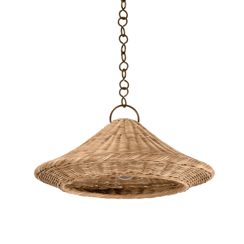 Luminaire suspendu 1 lumière Baychester, H 10,5 po x l 22 po x P 22 po
