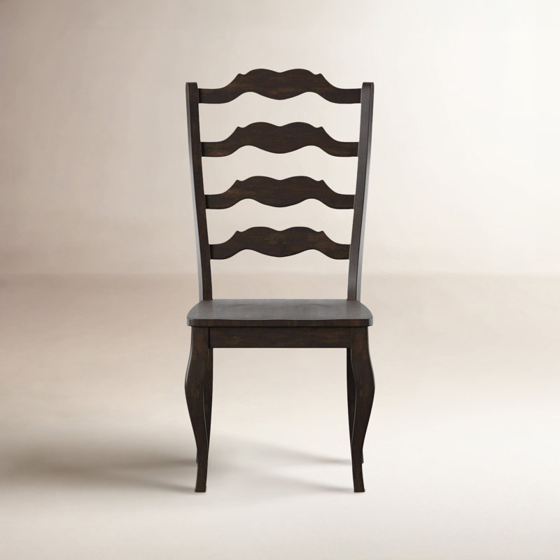 Makris 17.13'' H Solid Wood Side Chair, Antique Black