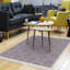 Tapis mauve / beige en polyester tissé à plat à la machine Monier-759662801