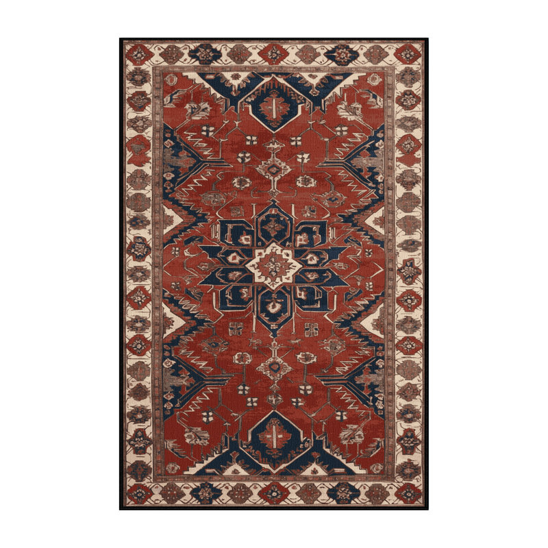 Machine Washable Persian Brown Area Rug, Rectangle 2' x 3'