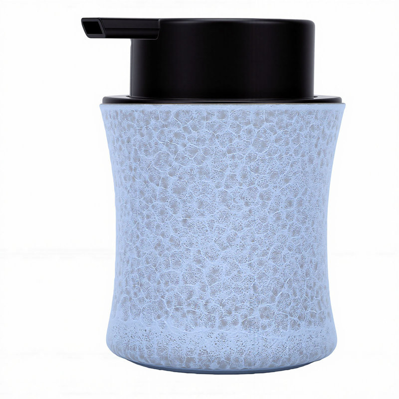 Coupelle à bougie multifonctionnelle de 300 ml en acier inoxydable avec couvercle à pompe moussante, bleu mat, pour décoration.