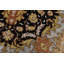 Tapis Tabriz de qualité supérieure 102 x 147 cm (3’4” x 4’10”) en laine et soie noires, noué à la main.