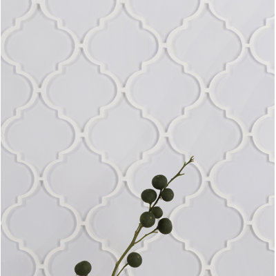 Carreau de mosaïque en verre à bord droit 3,5 "x 4,25" Water Jet Series